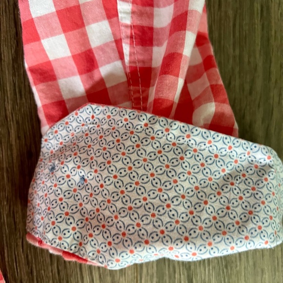 Tailorbyrd Red White Gingham Button Down Shirt Men’s Medium - Picture 2 of 5